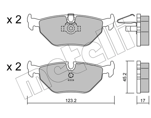 Brake Pad Set, disc brake 22-0210-0