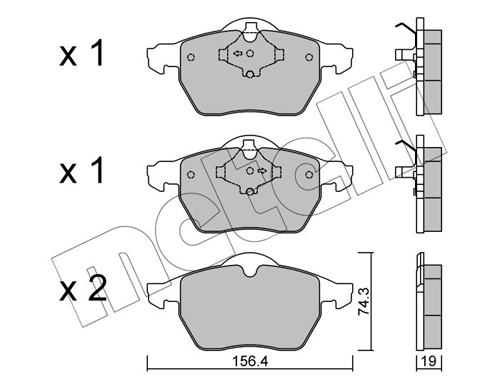 Brake Pad Set, disc brake 22-0314-1