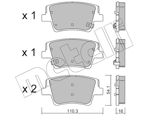 Brake Pad Set, disc brake 22-1284-0