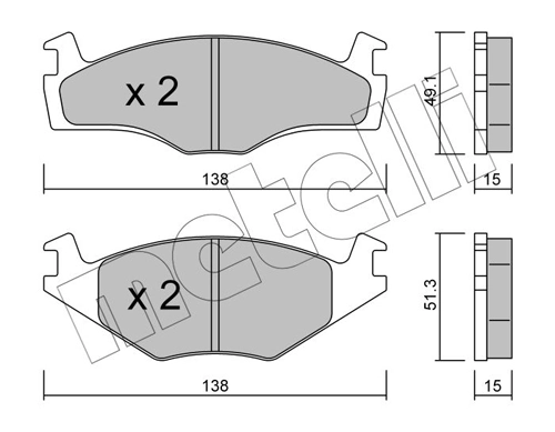 Brake Pad Set, disc brake 22-0045-0