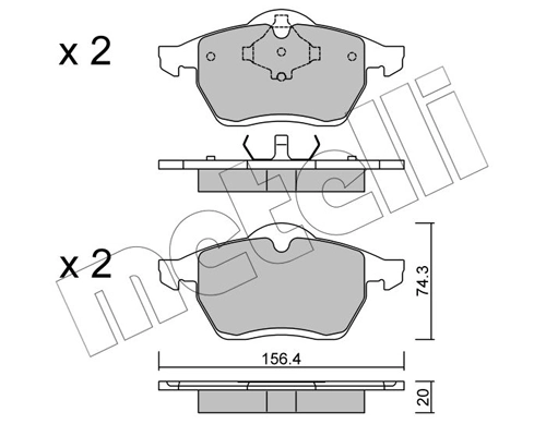Brake Pad Set, disc brake 22-0279-0