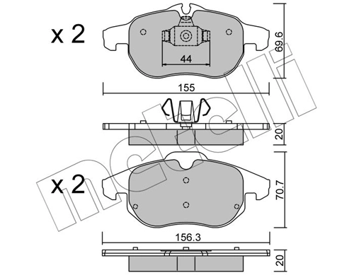 Brake Pad Set, disc brake 22-0540-0