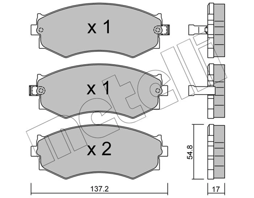 Brake Pad Set, disc brake 22-0190-1