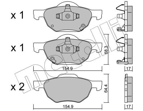 Brake Pad Set, disc brake 22-0730-0
