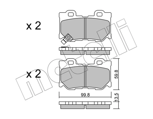 Brake Pad Set, disc brake 22-1030-0