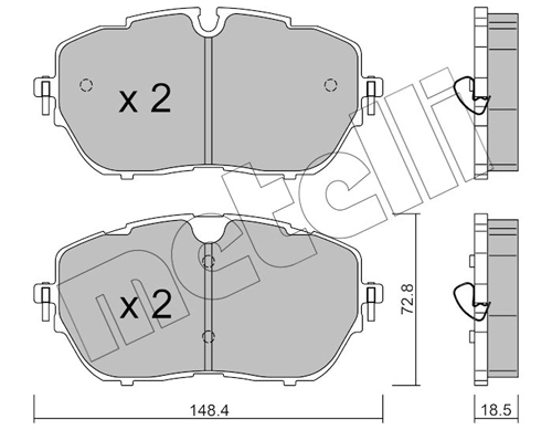 Brake Pad Set, disc brake 22-1105-0