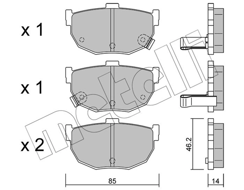 Brake Pad Set, disc brake 22-0362-0