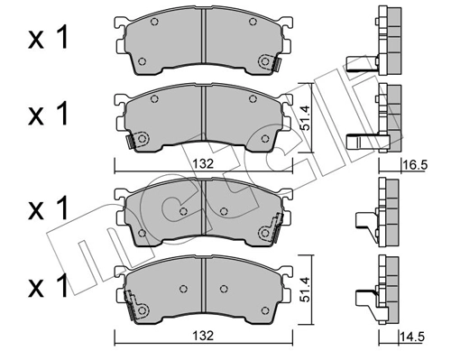 Brake Pad Set, disc brake 22-0223-0