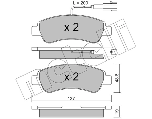 Brake Pad Set, disc brake 22-0710-1