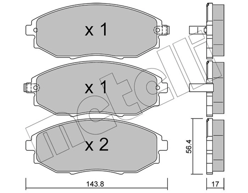 Brake Pad Set, disc brake 22-0845-0