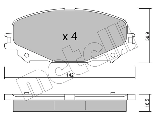 Brake Pad Set, disc brake 22-1176-0