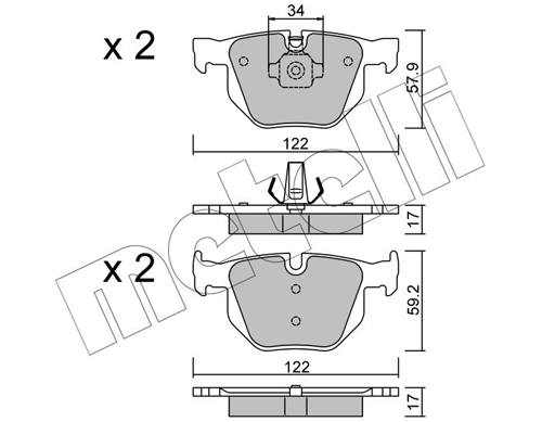Brake Pad Set, disc brake 22-0644-4