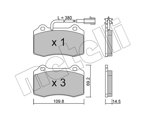 Brake Pad Set, disc brake 22-0251-8