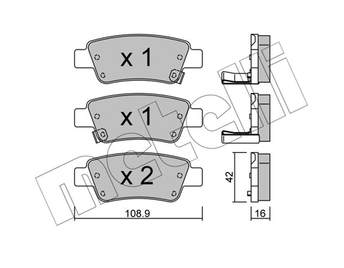 Brake Pad Set, disc brake 22-0790-0