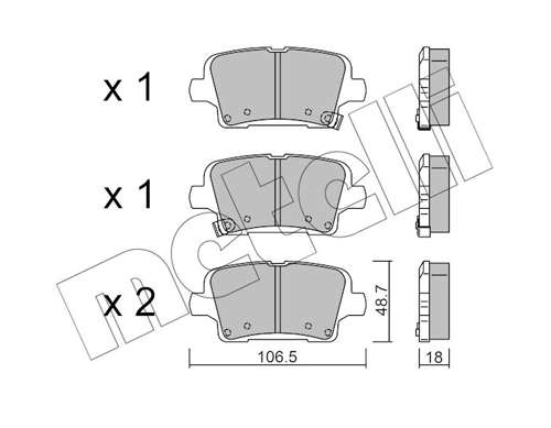 Brake Pad Set, disc brake 22-1181-0
