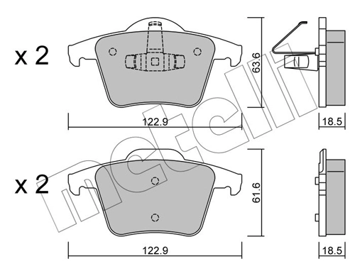 Brake Pad Set, disc brake 22-0688-0