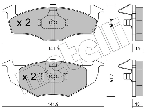 Brake Pad Set, disc brake 22-0206-2