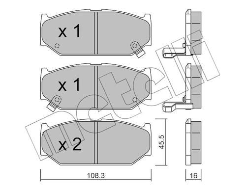 Brake Pad Set, disc brake 22-0897-0