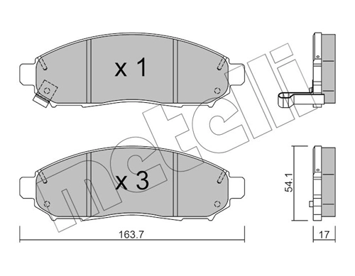 Brake Pad Set, disc brake 22-0743-0