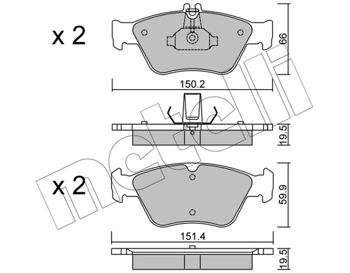 Brake Pad Set, disc brake 22-0219-0