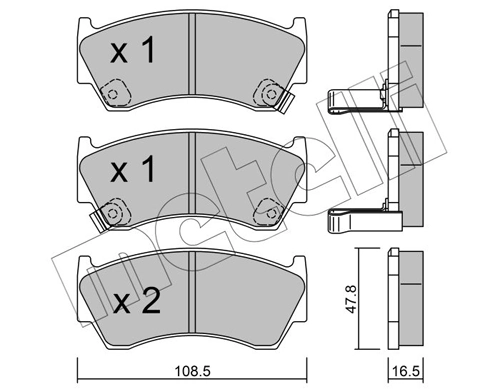 Brake Pad Set, disc brake 22-0277-0