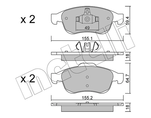 Brake Pad Set, disc brake 22-0817-0