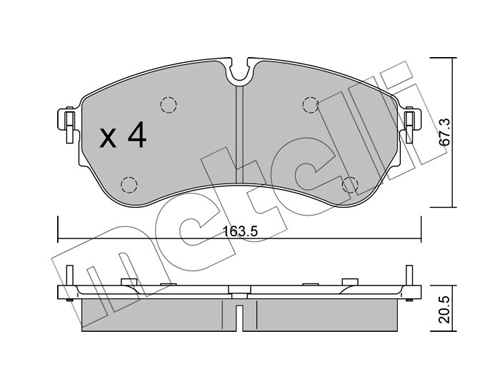 Brake Pad Set, disc brake 22-1173-0