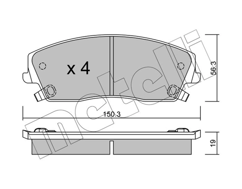 Brake Pad Set, disc brake 22-0716-0