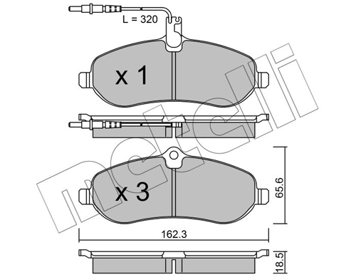 Brake Pad Set, disc brake 22-0707-0