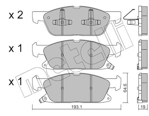 Brake Pad Set, disc brake 22-1117-0