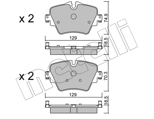 Brake Pad Set, disc brake 22-1037-0