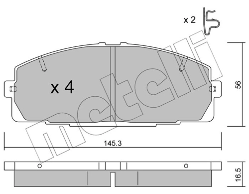 Brake Pad Set, disc brake 22-0434-0