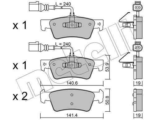Brake Pad Set, disc brake 22-0661-0