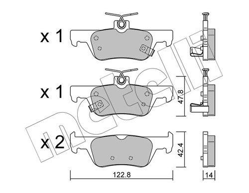 Brake Pad Set, disc brake 22-1364-0