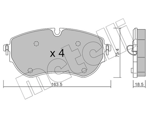 Brake Pad Set, disc brake 22-1172-1