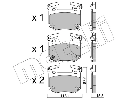 Brake Pad Set, disc brake 22-1307-0