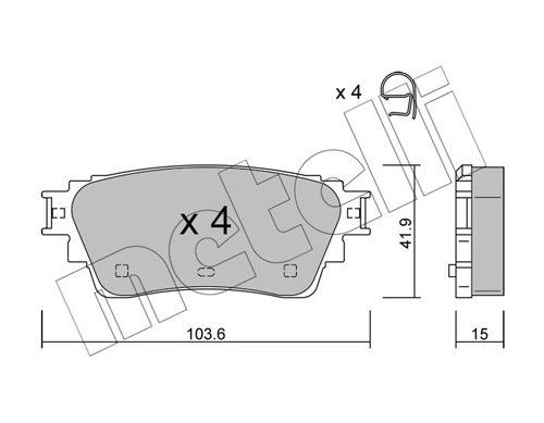 Brake Pad Set, disc brake 22-1294-0