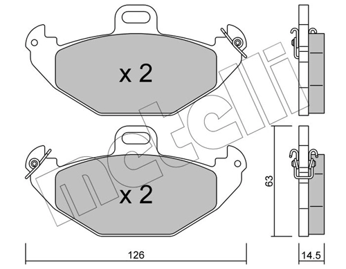Brake Pad Set, disc brake 22-0634-0