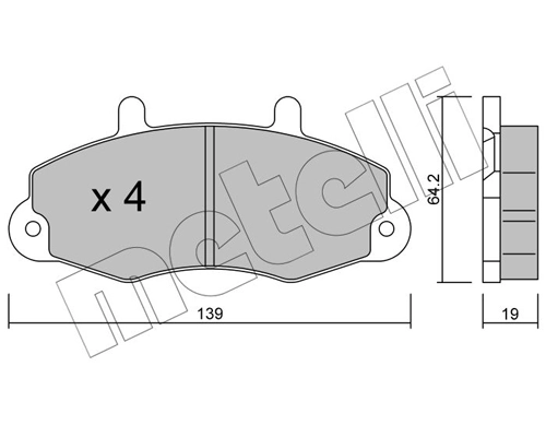 Brake Pad Set, disc brake 22-0194-0