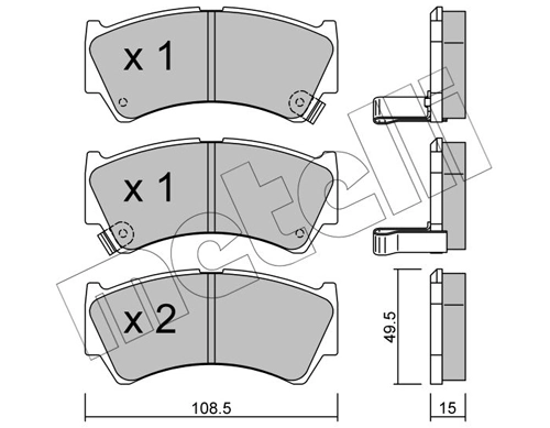 Brake Pad Set, disc brake 22-0436-0