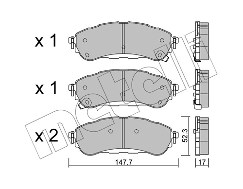 Brake Pad Set, disc brake 22-1344-0