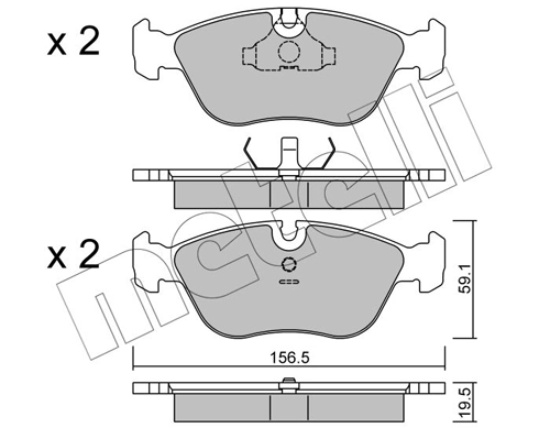 Brake Pad Set, disc brake 22-0182-0