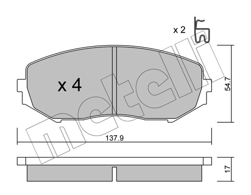 Brake Pad Set, disc brake 22-0766-0