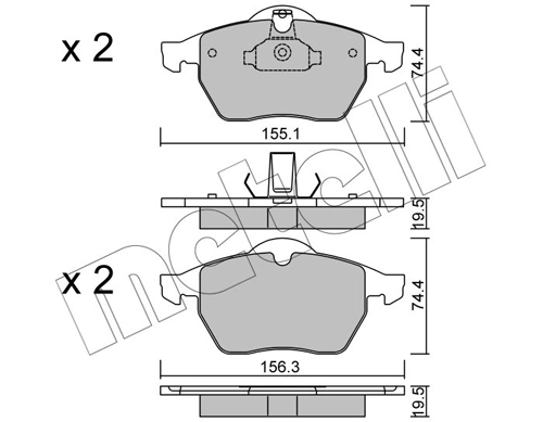 Brake Pad Set, disc brake 22-0118-0