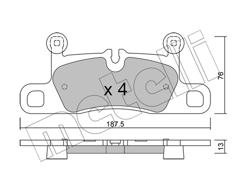 Brake Pad Set, disc brake 22-1315-0