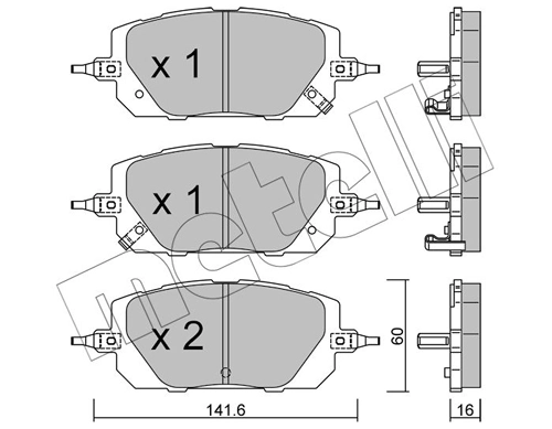 Brake Pad Set, disc brake 22-1295-0