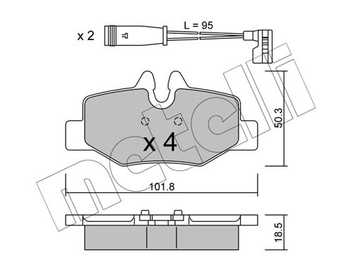 Brake Pad Set, disc brake 22-0576-0K