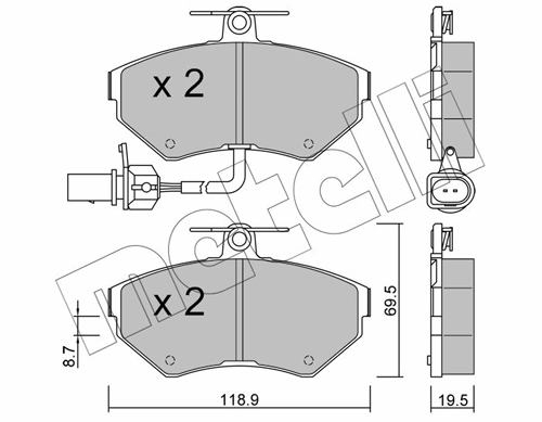 Brake Pad Set, disc brake 22-0215-2