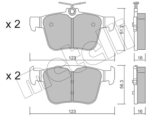 Brake Pad Set, disc brake 22-0981-0
