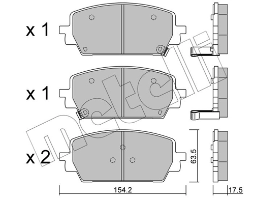 Brake Pad Set, disc brake 22-1303-0